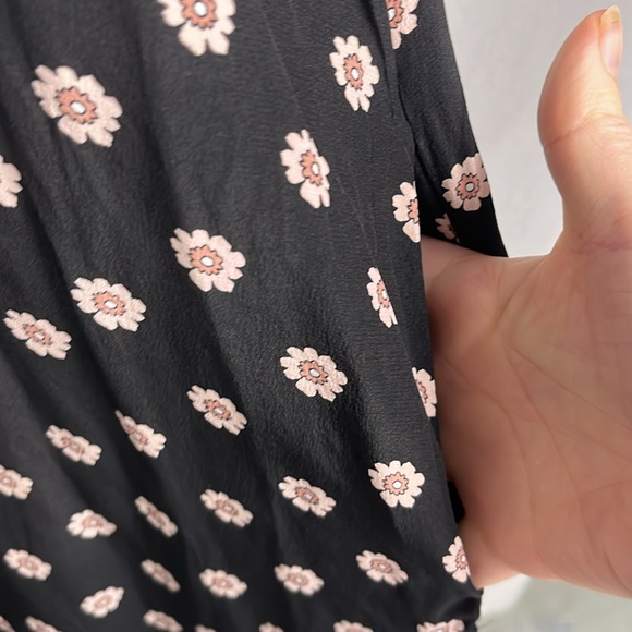 Kate Spade Black Dress with Pink Floral Accents small ditsy floral - Picture 5 of 7